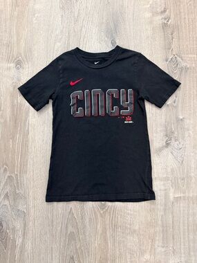Nike Black Tee with Red "Cincy" Graphic